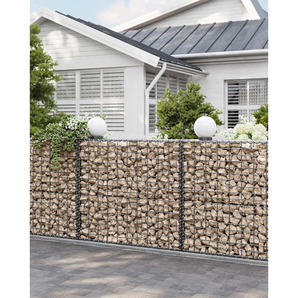 Rootz Gabion vægsæt - Stålnetpaneler - Galvaniserede gabioner - Landskabssten - 100 cm x 90 cm x 30 cm - Udendørs indretning - 57,5 ​​kg.
