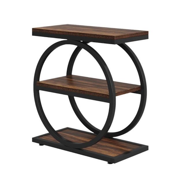 Rootz gavelbord - Sidobord - Nattduksbord - Utrymmesbesparande förvaring - 30 cm Djup x 60 cm Bredd x 65 cm Höjd E1 MDF Trä & Metall