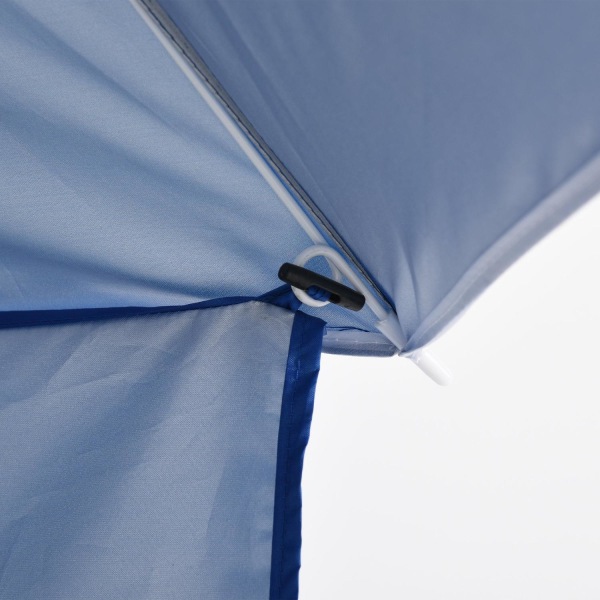 Nancy's Chippewa Falls Parasol - Met Zijwand - Zonwering - Polyester - Blauw - 2,2 x 2,2 m