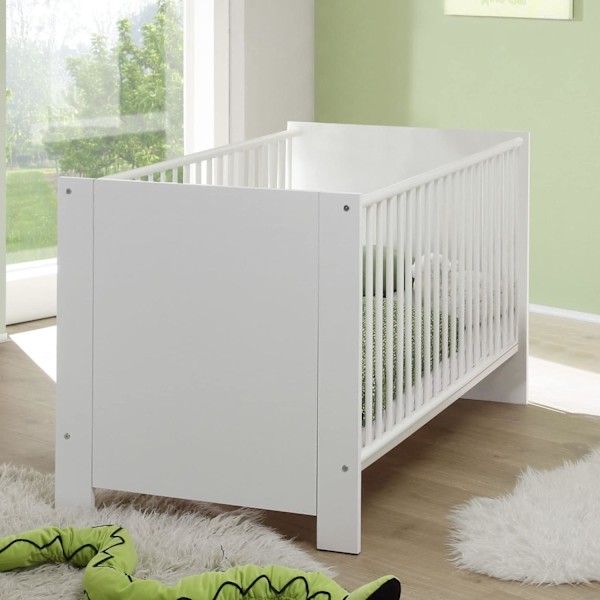 Rootz Baby Cot - Modern Nursery Bed - Comfortable Sleep - Safe Design - White - 78x83x143cm