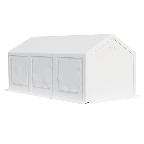 Rootz Festtelt - Gazebo - Havepavillon - Marquee Gazebo - Udendørs Festpavillon - Døre Vinduer - Hvid - 6L x 3W x 2,8H m