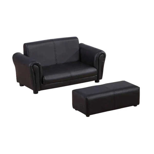 Rootz Børnesofa - Børnelænestol - Børnesofa - Sofalænestol - Sofa - Sort - 83 X 42 X 41 Cm