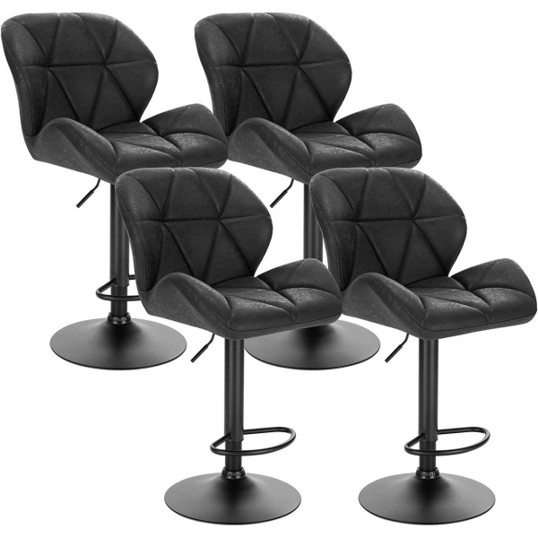Rootz Barpall - Bänkpall - Justerbara barstolar - Ergonomisk design - Slitstarkt konstläder - Stabil metallbas - 94cm-116cm x 60cm-82cm