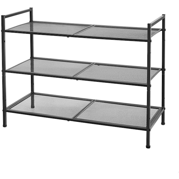 Rootz skostativ - 3 niveauer - kan stables - 9-12 par sko - metal - sort