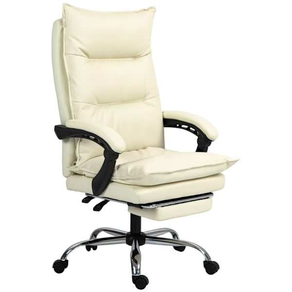 Rootz Ergonomic Office Chair - Datorstol - Snurrstol - Fuskläder - Justerbar höjd - Beige - 66cm x 72cm x 130cm