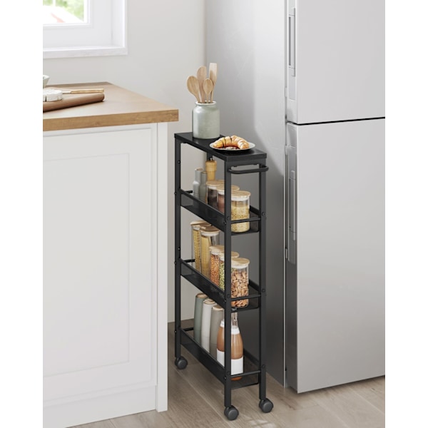 ROOTZ 4 NIVEAU TROTING TROLLEY - ROLLING CART - Opbevaringsarrangør - Wooden Chipboard - 13 x 45,4 x 77 cm