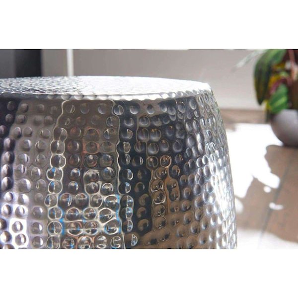 Rootz sidebord - Alu sølv sofabord - 30 x 30 x 49,5 cm