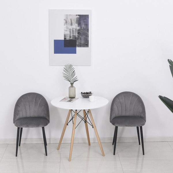 Rootz spisestuestolesæt - Grå, Sort - Polyester, Metal - 19,68 cm x 21,25 cm x 31,1 cm