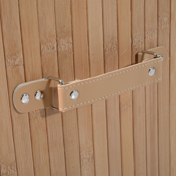 Rootz Vasketøjskurv - Natur - Bambus, Lærred - 15,75 cm x 11,81 cm x 23,62 cm