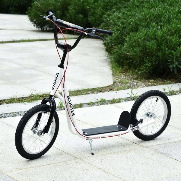 Rootz City Scooter - Hvid - Staal, Aluminium, Gummi - 54,72 cm x 22,83 cm x 35,43 cm