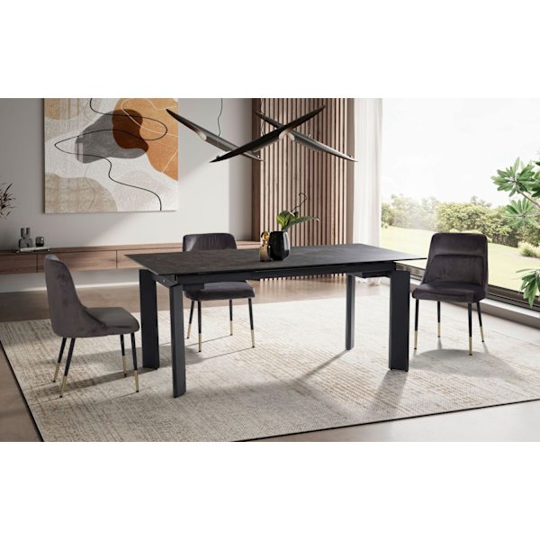Rootz stort spisebord - Moderne spisebord - Udtrækkeligt spisebord - Robuste metalben - 180-240 cm x 95 cm x 77 cm