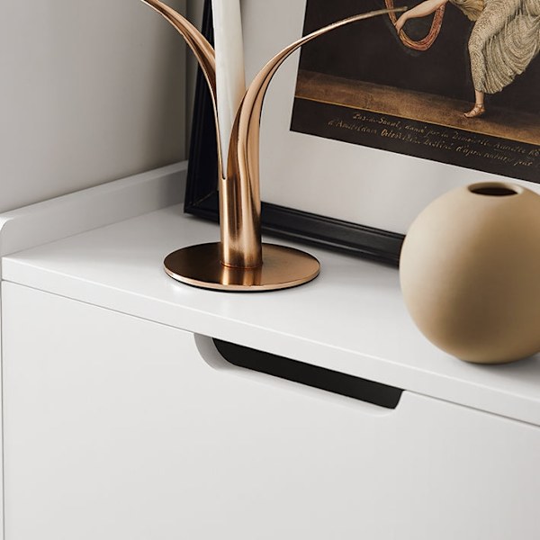 Rootz Skoskab med 2 klapper - Skovipper - Skokommode - Pladsbesparende design - Alsidig opbevaring - Forbedret stabilitet - Hvid - 50 cm x 91 cm x 19