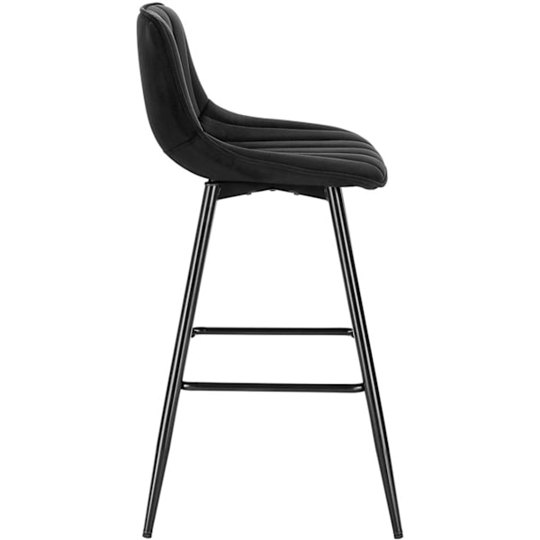 Rootz Barstol Sæt med 2 - Bordskamler - Køkkenbarstole - Velvet Comfort - Robust metalstel - Gulvbeskyttelse - 43cm x 35,5cm x 88cm