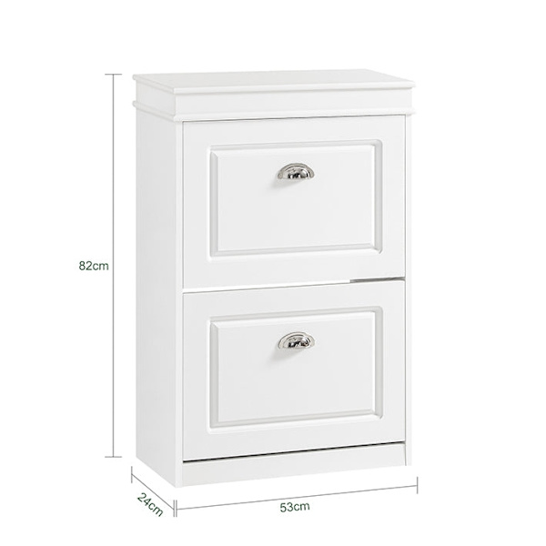 Rootz Skoskab med 2 klapper - Skovipper - Skokommode - FSC-certificeret - Kan monteres på væggen - 100 % genanvendelig emballage - 54cm x 83cm x 24cm