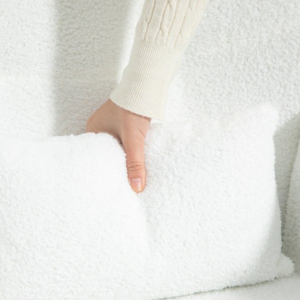 Rootz Rocking Stol - Fluffy stol - Gliderstol - Luksuriøs komfort - 67 cm x 95 cm x 100 cm - Hvid