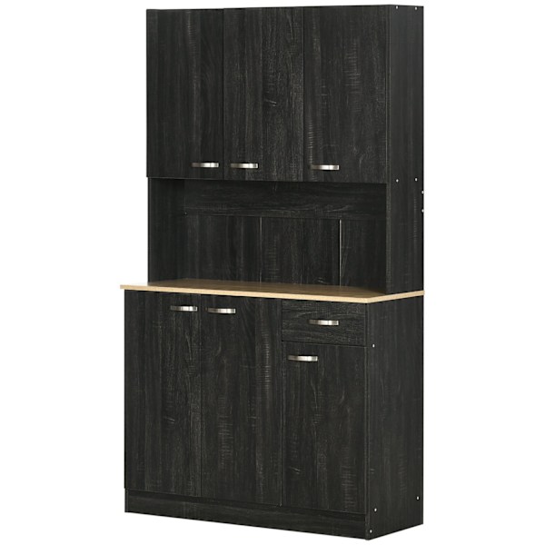 Rootz Kitchen Buffet Cabinet - Kitchen Storage - Pantry Cabinet - Modern Style - 101L X 39W X 180H CM