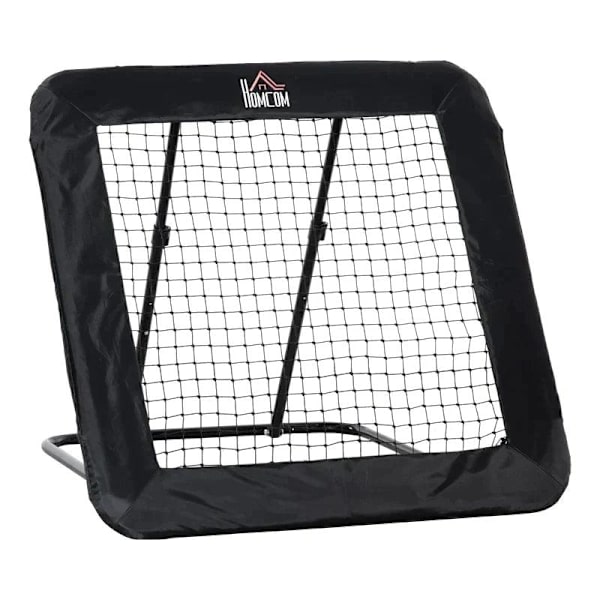 Rootz Football Rebounder Net - Football Rebounder - Harjoittelupallo - Taitettava takapotku - Maalin palautus - Säädettävä 5 askeleella - Teräs - Must