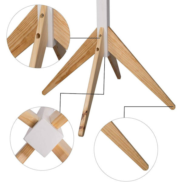 Rootz Klädställ - Stående klädhängare - Garderobsställ - Massivt trä - Robust - Utrymmesbesparande - 180cm x 43cm x 43cm