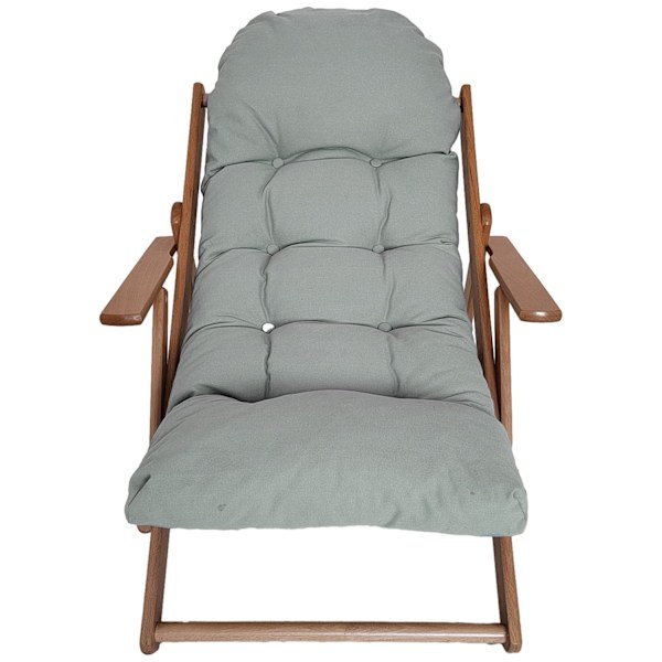 Rootz Justerbar träsalongstol - Reclining Chair - vadderad fåtölj - Komfort & rymdbesparande - 71W x 89d x 96h cm