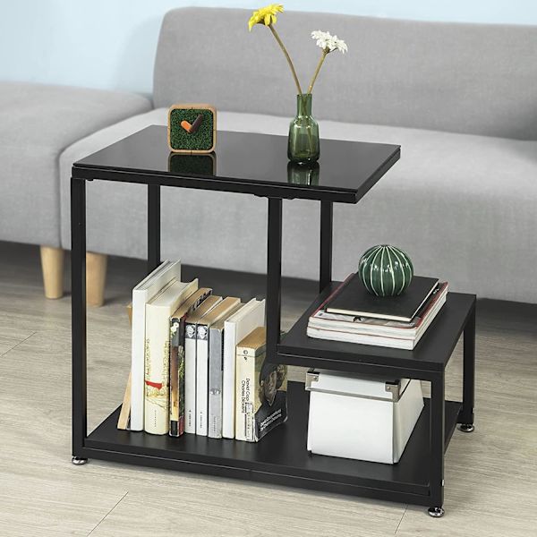 Rootz Sidebord - Sofabord - Stuebord med opbevaringshylde - B65 x D35 x H55cm