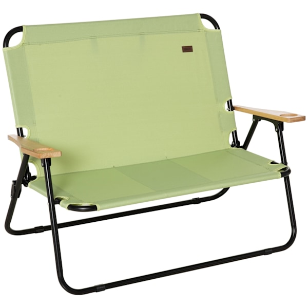 Rootz 2 -personers campingstol - sammenfoldelig liggestol - udendørs fiskestol med kopholder - Holdbart stål & Oxford stof - 141 cm x 67 cm x 80 cm