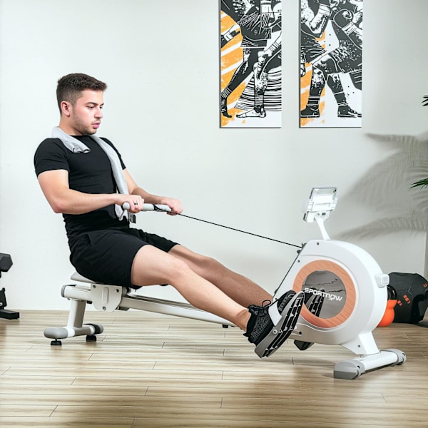 Rootz Rowing Machine - Home Trainer - Øvelsesudstyr - 16 Magnetiske niveauer - 150 kg kapacitet - 150 cm x 45 cm x 64 cm