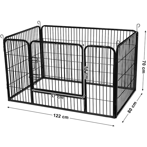 Rootz Puppy kravlegård - Hundehus - Puppy Run - Bænk - Hunde - 122 x 80 x 70 cm