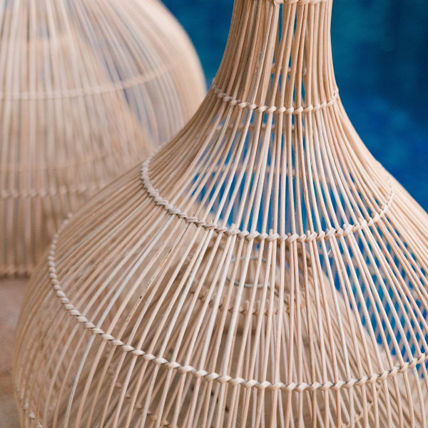 Rootz Rattan Lampe | Lampeskærm | Pendel ALAM 40/50 cm M
