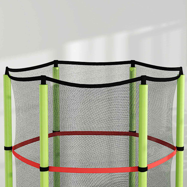 Rootz Children's Trampoline - Safety Network - Zipping Door - Förbättra samordning - Ø 1,40 x 1,90H M - Grönt