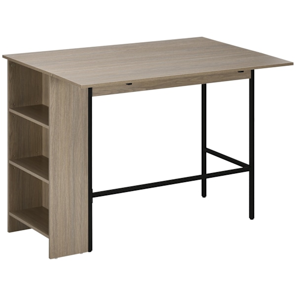 Rootz Central Island Bar Table - Köksskåp - Modulär ö - Rymdbesparing - 120 x 76 x 91,4 cm - Grå