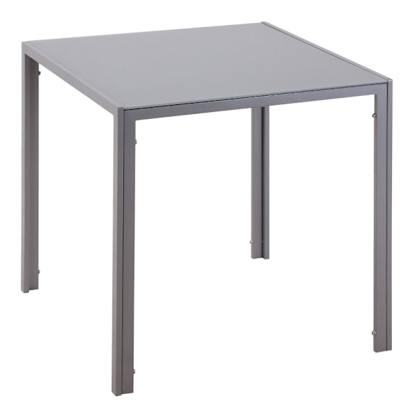 Rootz Spisebord - Køkkenbord - Glasbord - Firkantet bord - Glasplade - Kompakt design - Grå - 75L x 75W x 75H cm
