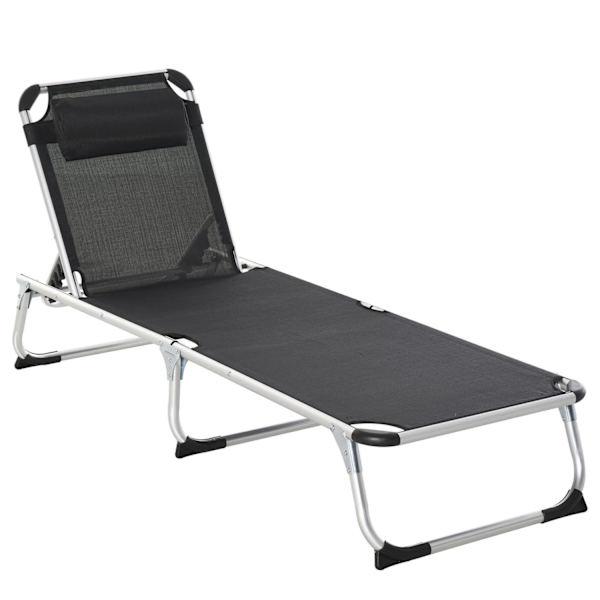 Rootz Trädgårdsstol - Svart - Aluminium, Texteline - 66,92 cm x 23,62 cm x 7,67 cm