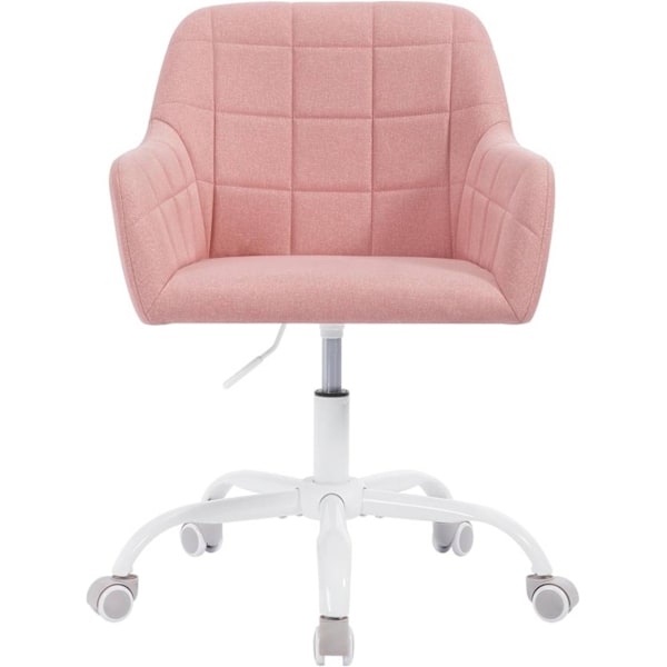 Rootz Ergonominen toimistotuoli - Kääntyvä pöytätuoli - Leveä istuin - Korkeussäädettävä - 360° Kääntyvä - Vakaa metallijalusta - Harmaa/Pink/Beige -