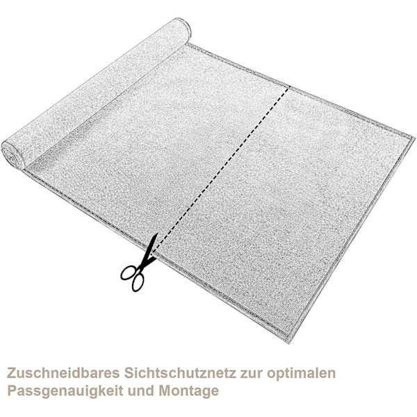 Rootz Tennis Fence Screen - Privacy Screen - HDPE hegn - Exceptionel Privacy Control - Meget holdbar - Vejrbestandig - 1,8m x 15m