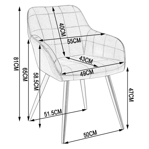 Rootz Spisestuestol - Siddemøbler - Lænestol - Polstret sæde - P