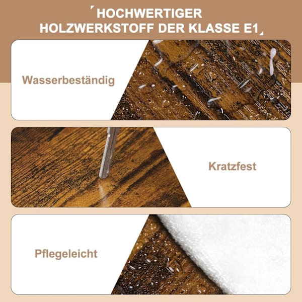 Rootz runt sidobord - Soffbord - Avslutsbord - 2 hyllor - Solid och robust - 50cm x 53cm x 50cm