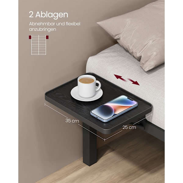 Rootz Classic Black Metal Sengeramme - Pulverlakeret sengeplads - Robust støtte - Nem montering - 190 cm x 140 cm x 41,3 cm