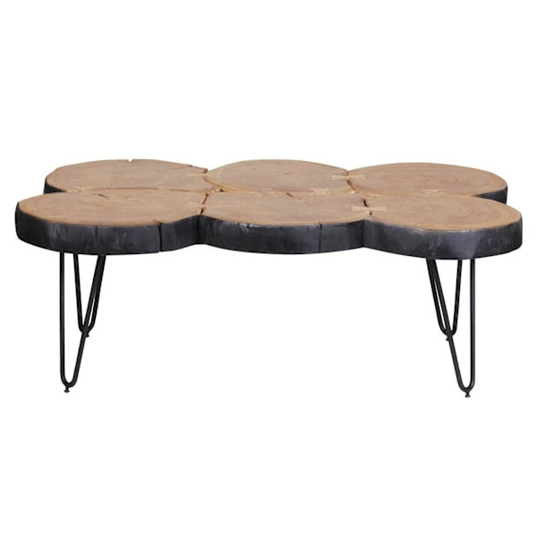 Rootz Soffbord - Soffbord - Massivt trä - Acacia - Trädstam - Brun - Metall - 115 x 70 x 40 cm
