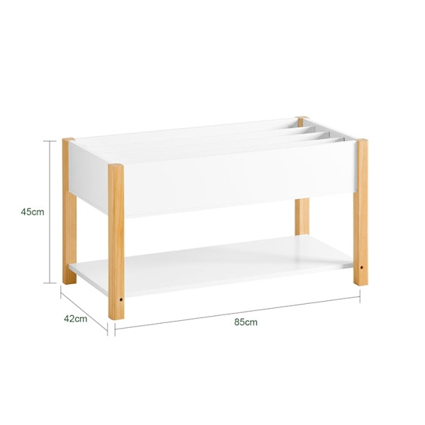 Rootz børnebogreol - Legetøjshylde - Opbevaringsstativ - MDF & fyrretræ Konstruktion - Alsidige skillevægge - Børnevenlig Højde - 85 cm x 45 cm x 42 c