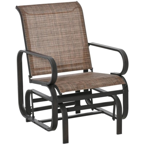 Rootz Garden Slide Chair - Udendørs Stol - Gyngestol - Brun - 62