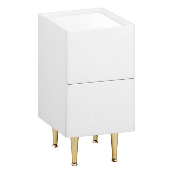Rootz Modern Sengebord - Natbord - Opbevaringsenhed - Rigelig opbevaring, holdbart design, smarte sikkerhedsfunktioner - MDF, Metal - 25x51x40 cm