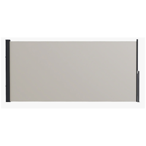 Rootz Sidemarkise - Sidegardin - Udtrækbar - Ekspansionsskruer - Privacy Screen - Aluminium - Polyester - Lysegrå - 300L x 100H cm