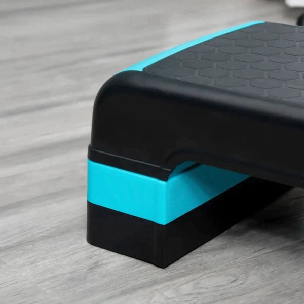 Rootz Aerobic Stepper - Säädettävä Harjoitus Stepper - 3-vaiheinen - Säädettävä korkeus - Liukumaton Step Board - Koti ja toimisto - Musta + sininen -