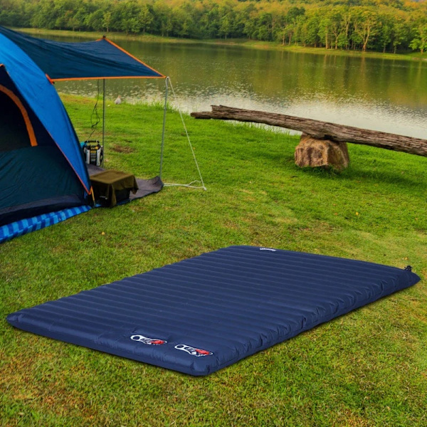 Rootz Air Mattress - Inflatable Air Bed - Camping Mattress - Sleeping Mat - PVC - Polyester - Pongee - Navy Blue - 195 x 138 x 10 cm