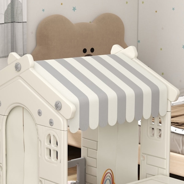 Rootz Kids Playhouse - Lasten leikkiteltta - Sisällä leikkimökki - HDPE-materiaali - 108cm x 80cm x 111cm