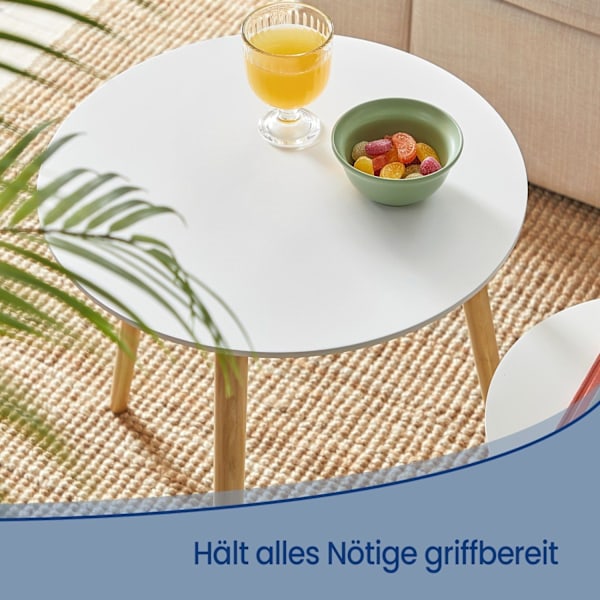 ROTZ SIDA TABLE SET - Round Sofa Table - Minimalistisk skandinavisk stil - Modern & elegant - Förenar skönhet och funktionalitet - Uppsättning av 2 ta