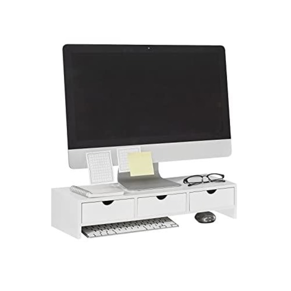 Rootz Monitor Stand Computer Screen Monitor Stand -Monitor Riser Desk Organizer med 3 skuffer