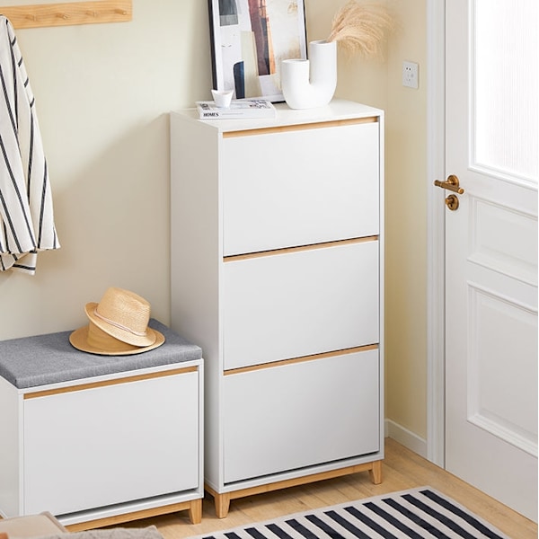 Rootz Modern Shoe Cabinet - Skoorganisatör - Folding Shoe Storage - Space Efficient - 60cm x 122 cm x 34 cm