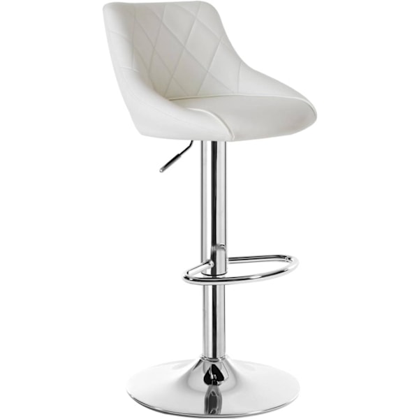 Rootz Barpall - Fuskläder - Metallram - Högdensitetsskum - Justerbar i höjdled - Krombas - Vridbar pall - 84-106cm x 35x38cm