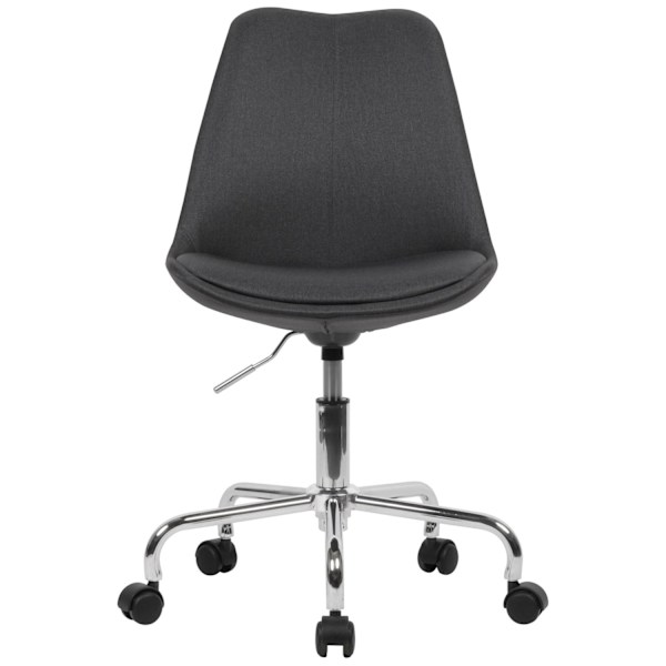 Rootz skrivbord svart tyg - Design snurrstol med ryggstöd Arbetsstol med en maximal belastning på 110 kg Skalstol med hjul - Vridstol